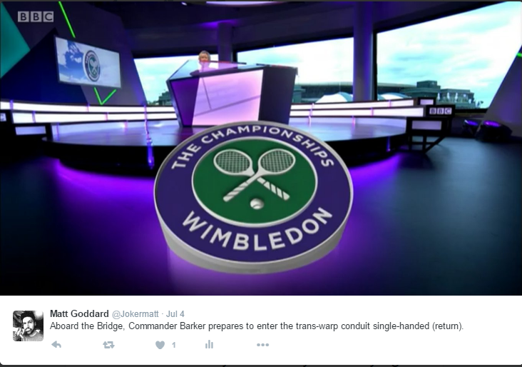 Captain Sue Barker at Wimbledon