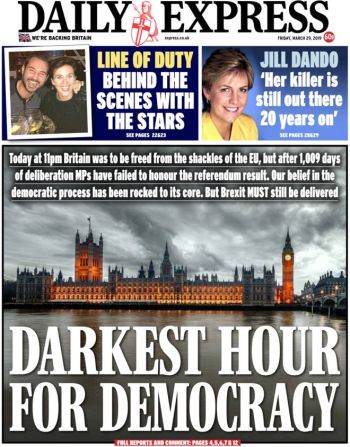 Daily Express, 29 March 2019