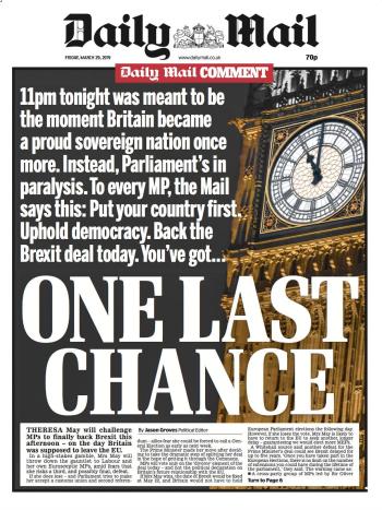 Daily Mail, 29 March 2019