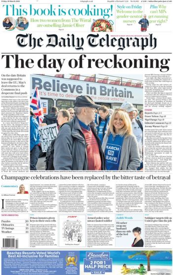 The Daily Telegraph, 29 March 2019