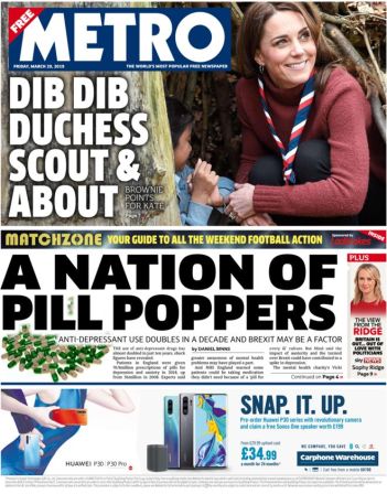 Metro, 29 March 2019