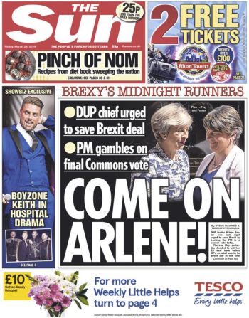 The Sun, 29 March 2019